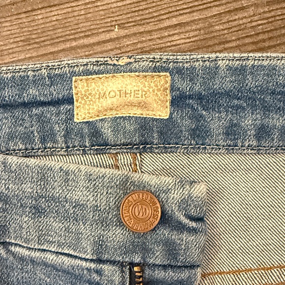 MOTHER Light Blue Distressed high waisted looker ankle fray Skinny Jeans - Picture 2 of 7